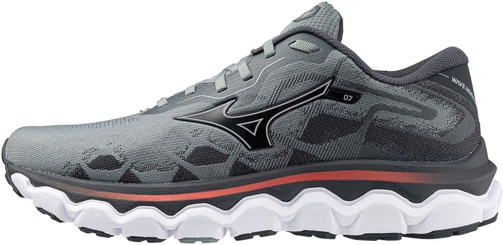 Mizuno Mens Wave Horizon 7 Running Shoe, Lead/Nickel, 7 - B0CLVQHJVK