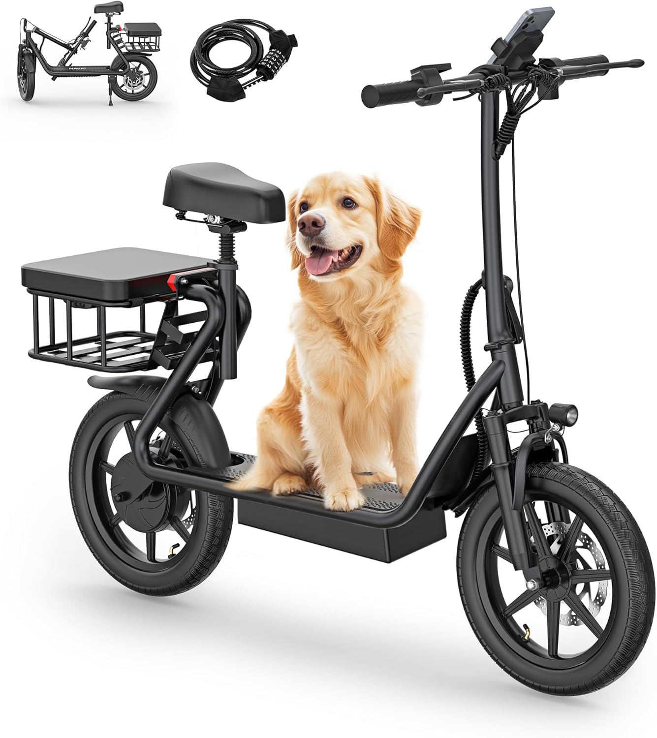 NAVIC T1 Electric Scooter with Seat,Electric Scooter Adults,750W Powerful Motor,27Mile Range,Speed u - B0D59XHQQC