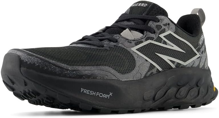 New Balance Men's Fresh Foam X Hierro V8 Trail Running Shoe, Black/Shadow Grey/Black, 10 - B0C35342N2