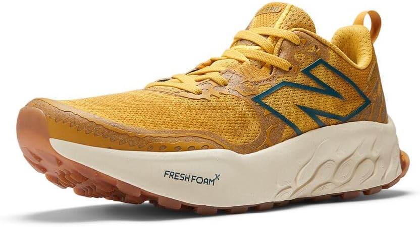 New Balance Men's Fresh Foam X Hierro V8 Trail Running Shoe, Butterscotch/Ginger Lemon/Deep Sea, 10. - B0CLB7W6WK