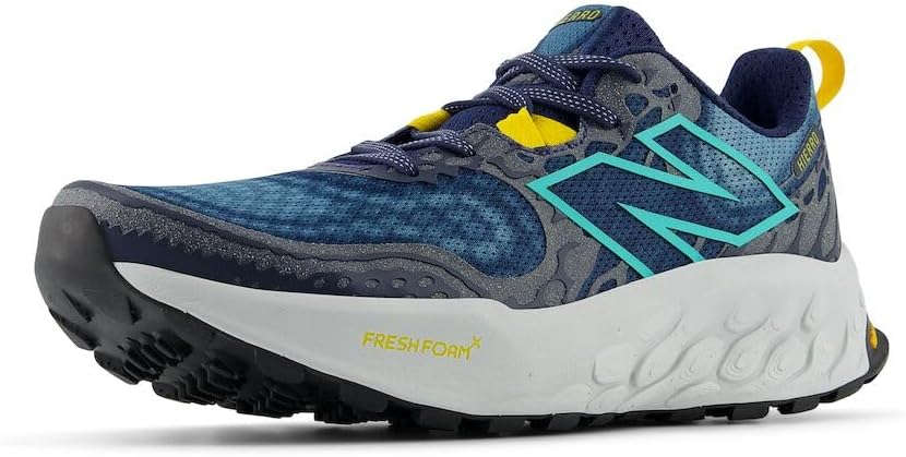 New Balance Men's Fresh Foam X Hierro V8 Trail Running Shoe, Nb Navy/Quartz Grey/Cyber Jade, - B0CLB7P227