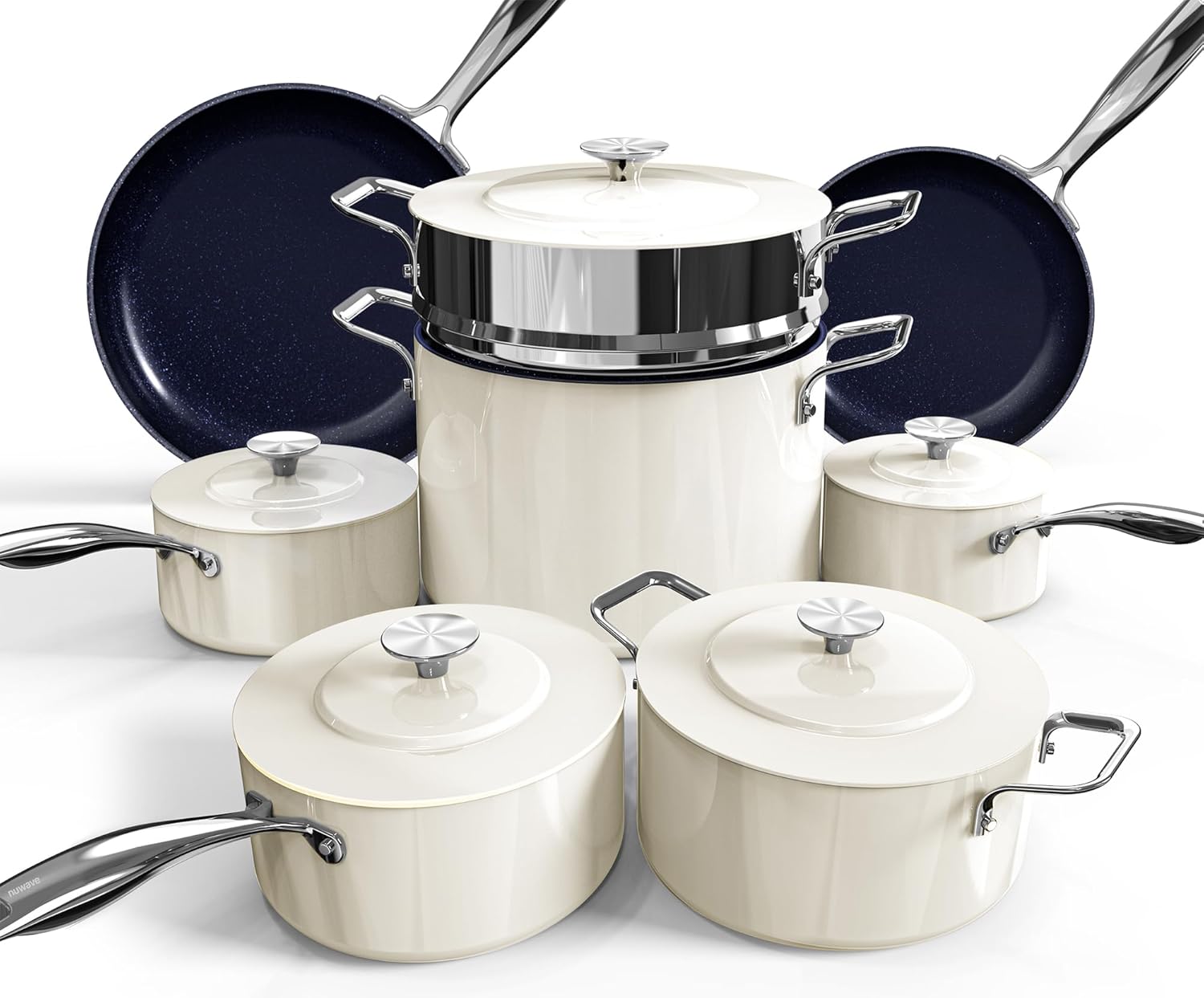 Nuwave Lux 13pc Forged Lightweight Cookware Set PFAS Free, Healthy G10 Duralon Ceramic Coating, Ultr - B0CV9BR352
