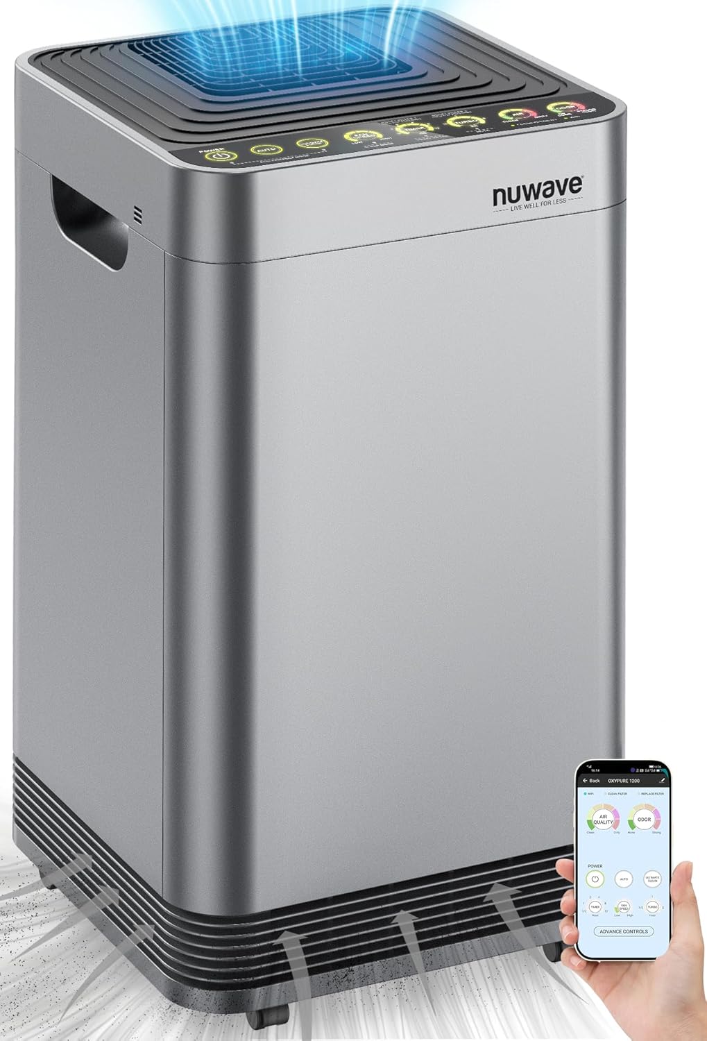 Nuwave OxyPure Zero Plus Air Purifier, Save on Filter Replacements, Covers up to 3210ftÂ² Large - B0CVSKG71T
