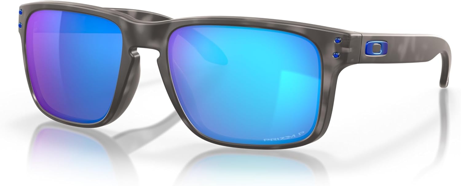 Oakley Men's OO9102 Holbrook Square Sunglasses, Matte Black Tortoise/Prizm Sapphire Iridium Polarize - B07CGHGZZQ