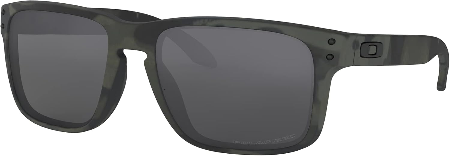 Oakley Men's OO9102 Holbrook Square Sunglasses, SI Multi Camo Black/Grey Polarized, 57 mm - B01AI00E9S