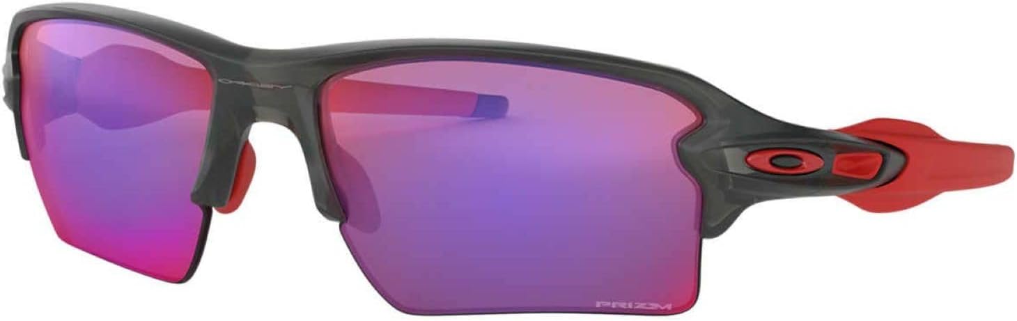Oakley Men's OO9188 Flak 2.0 XL Rectangular Sunglasses, Matte Grey Smoke/Prizm Road, 59 mm - B00UT4E9SG