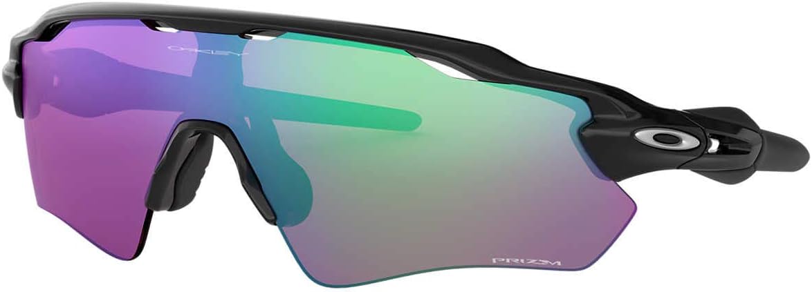 Oakley Men's OO9208 Radar EV Path Rectangular Sunglasses, Polished Black/Prizm Golf, 38 mm - B01CL4KD18