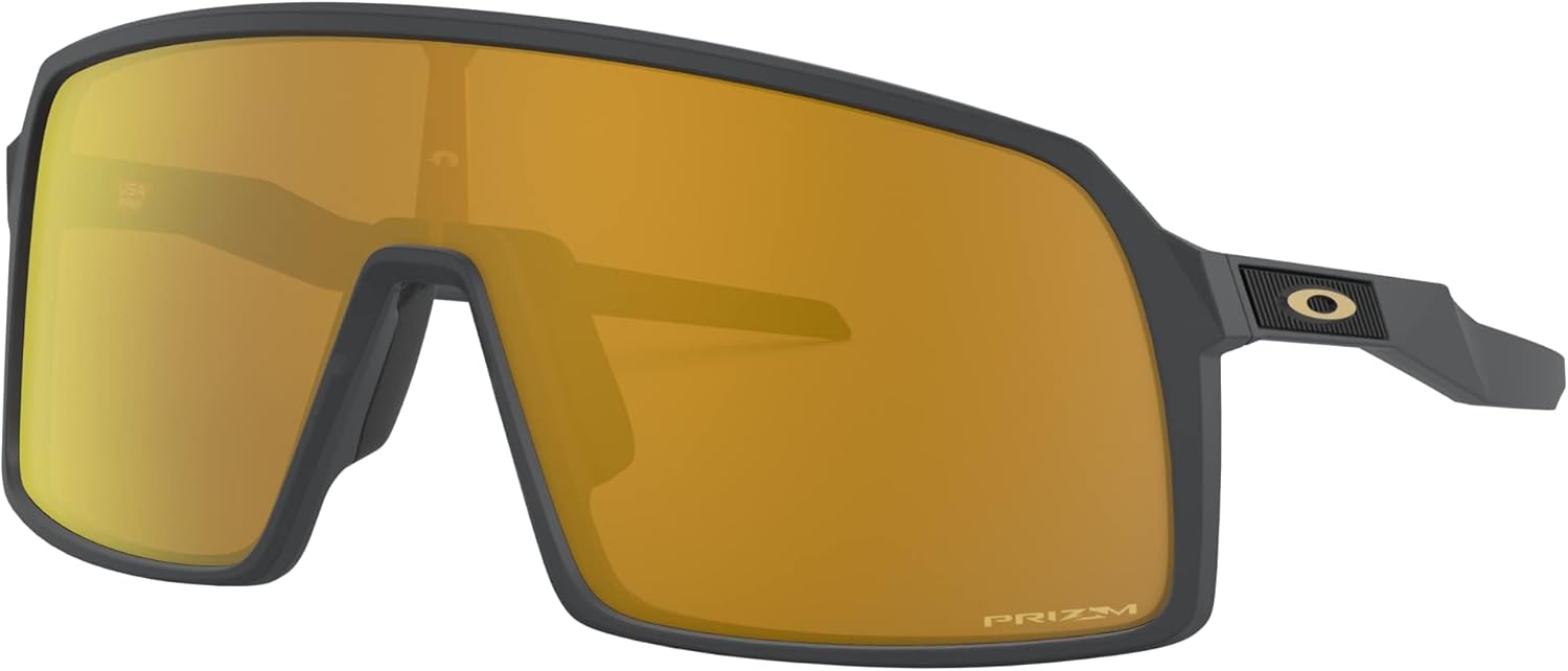 Oakley Men's Oo9406 Sutro Rectangular Sunglasses, Matte Carbon/Prizm 24k, 37 mm - B07N7WF5CC