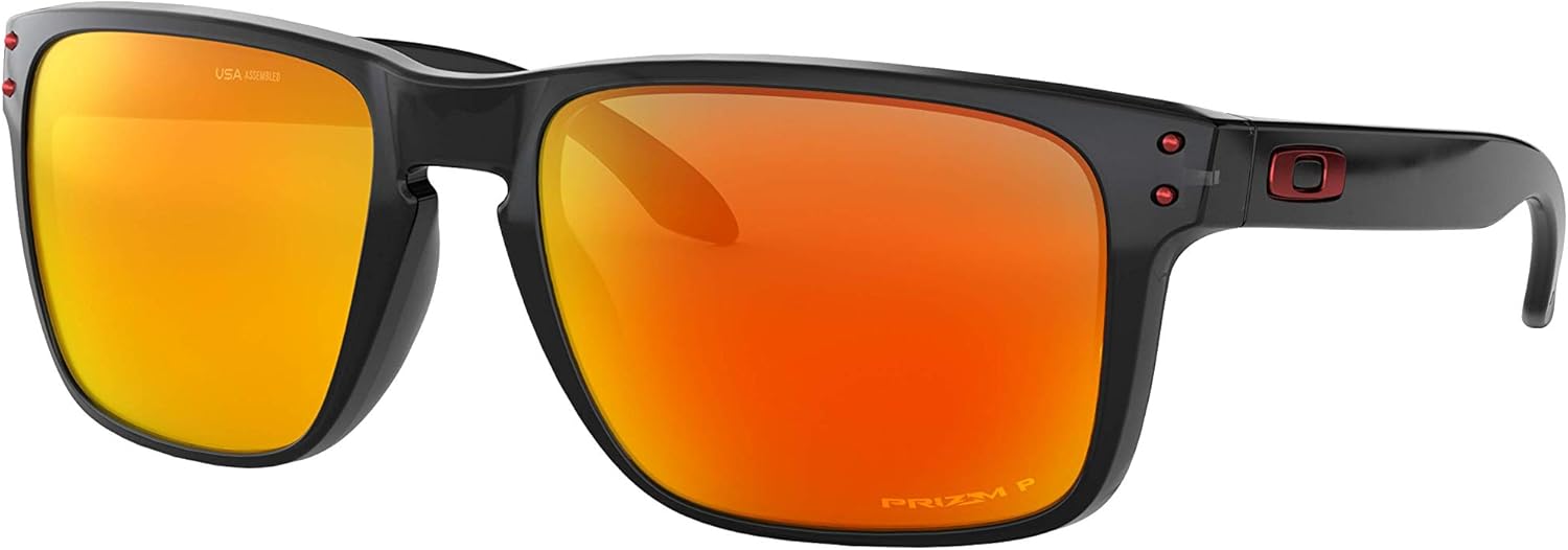 Oakley Men's OO9417 Holbrook XL Square Sunglasses, Black Ink/Red/Prizm Ruby Polarized, 59 mm - B078WDS7N3
