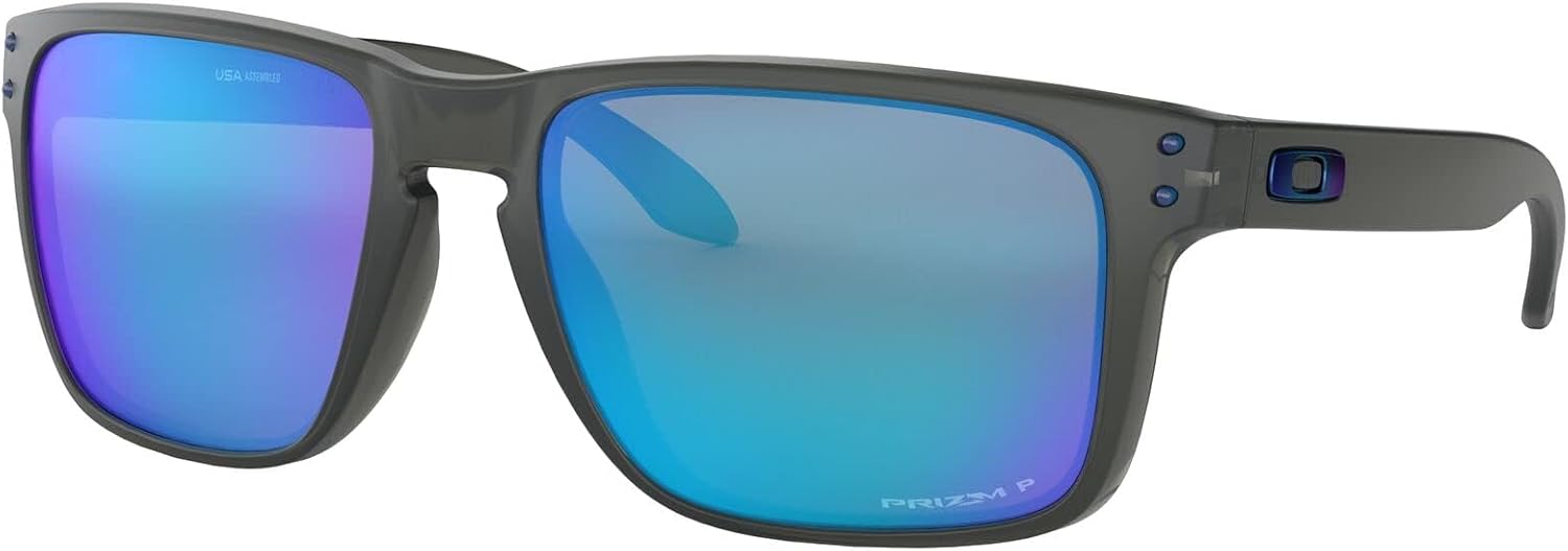 Oakley Men's OO9417 Holbrook XL Square Sunglasses, Grey Smoke/Prizm Sapphire Iridium Polarized, 59 m - B07CGGF53Q
