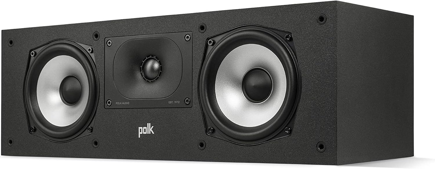 Polk Monitor XT30 Compact Center Channel Speaker - Hi-Res Audio Certified, Dolby Atmos & DTS:X - B09BMXPT3B