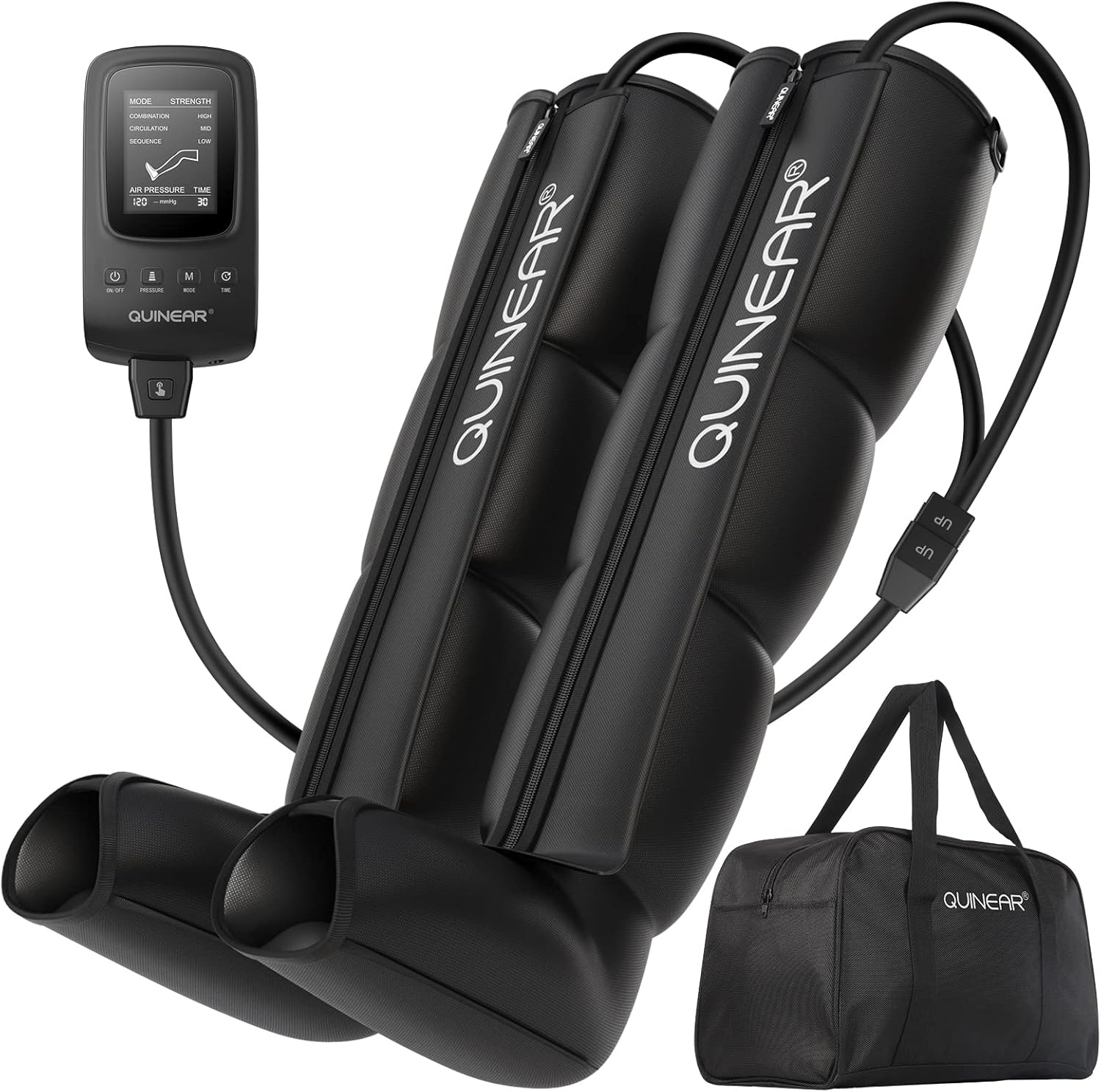 QUINEAR Professional Sequential Air Compression Therapy System for Improved Circulation and Massage - B09LCTXQB3