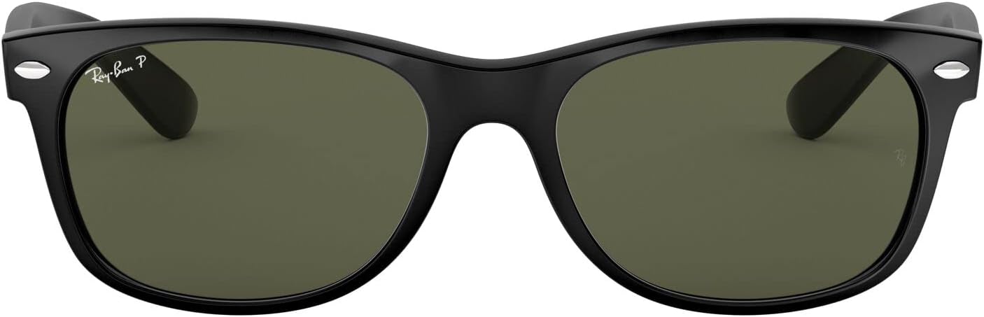 Ray-Ban New Wayfarer RB2132 2132 901/58 Black RayBan Polarized Sunglasses 52mm - B002Y2YSIC