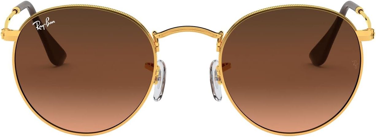 Ray-Ban Rb3447 Round Metal Sunglasses, Light Bronze/Pink Gradient Brown, 50 mm + 0 - B01LXF27SA
