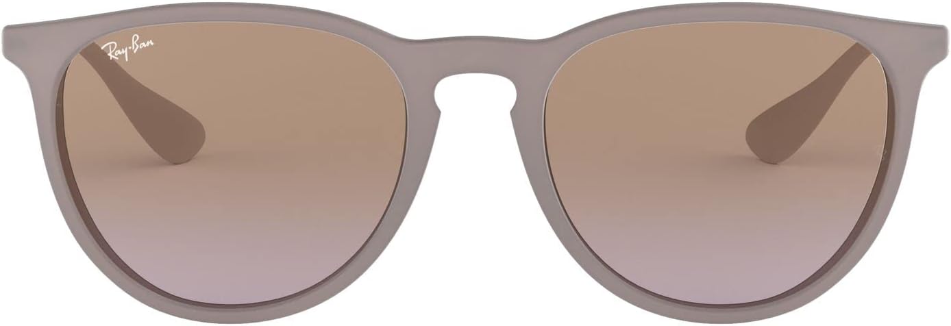 Ray-Ban RB4171 Erika Round Sunglasses, Dark Rubber Sand/Violet Gradient Brown, 54 mm - B00CEOM3KU