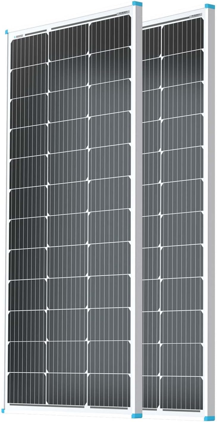 Renogy 2PCS Solar Panels 100 Watt 12 Volt, High-Efficiency Monocrystalline PV Module Power Charger f - B07JXYTFF7