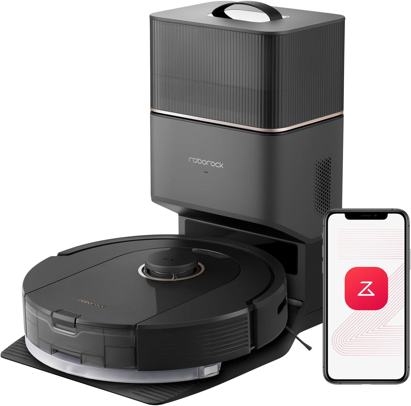 roborock Q5 Pro+ Robot Vacuum and Mop, Self-Emptying, 5500 Pa Max Suction, DuoRoller Brush, Hands-Fr - B0C7VN9NWK