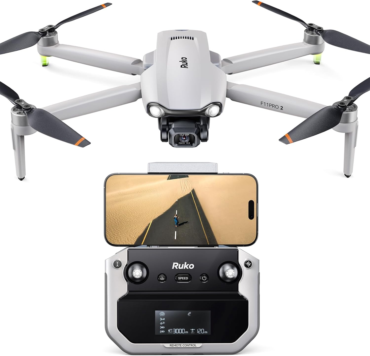Ruko F11PRO 2 Drone with 6K Camera for Adults, 3-Axis Gimbal, 4K/30fps Video, 70-Min Flight - B0DHG4G5L2