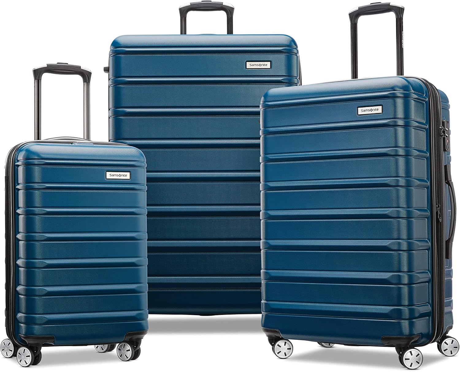 Samsonite Omni 2 Hardside Expandable Luggage with Spinner Wheels, 3-Piece Set (19/24/28), Lagoon Blu - B09H7MS28V