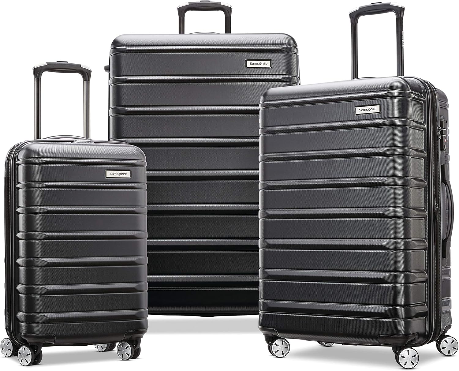 Samsonite Omni 2 Hardside Expandable Luggage with Spinner Wheels, 3-Piece Set (19/24/28), Midnight B - B08BX98J9S