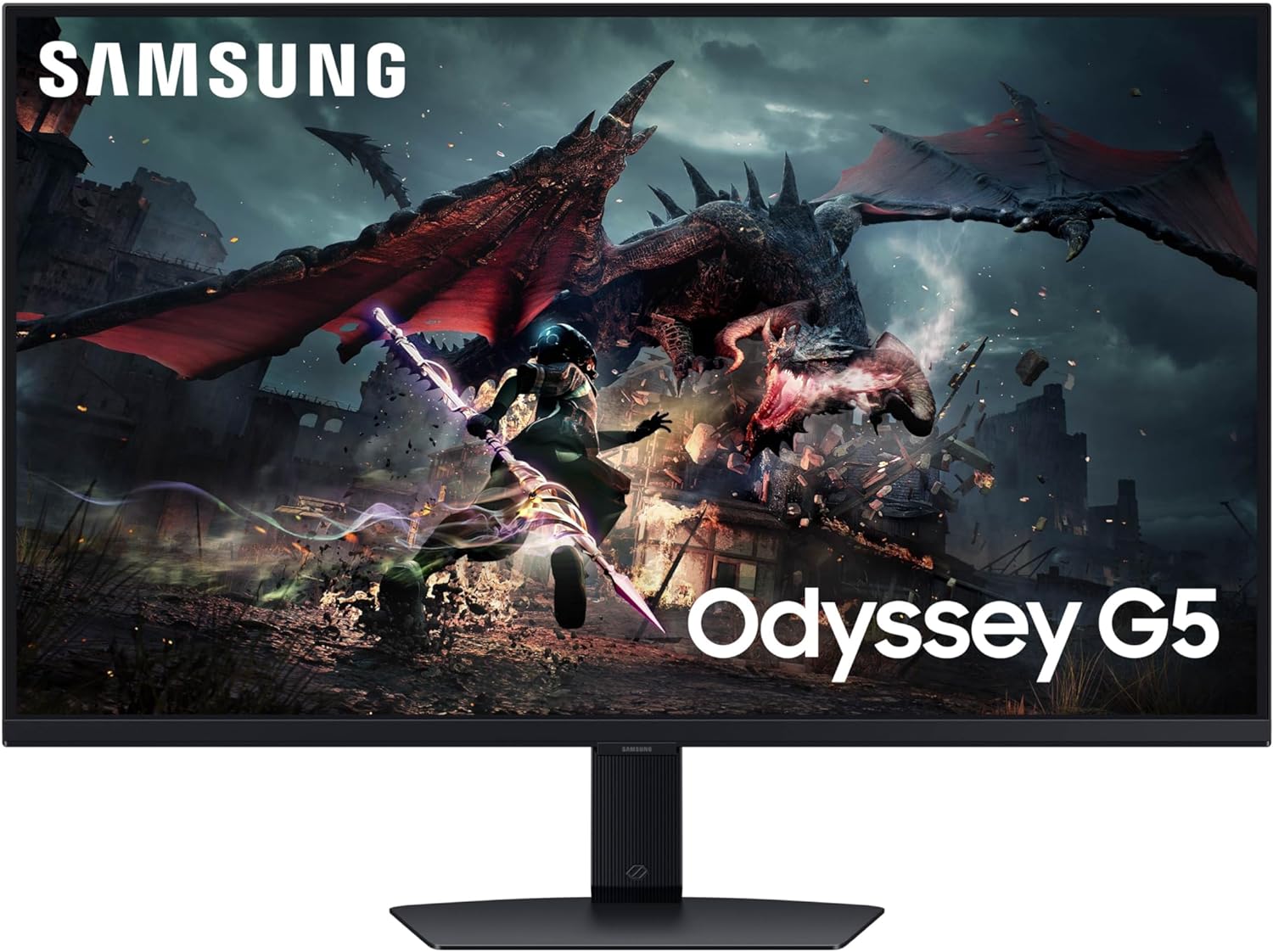 SAMSUNG 32-Inch Odyssey G50D Series QHD Fast IPS G-Sync Compatible Gaming Monitor, 1ms, VESA Display - B0CZPLQZ8P