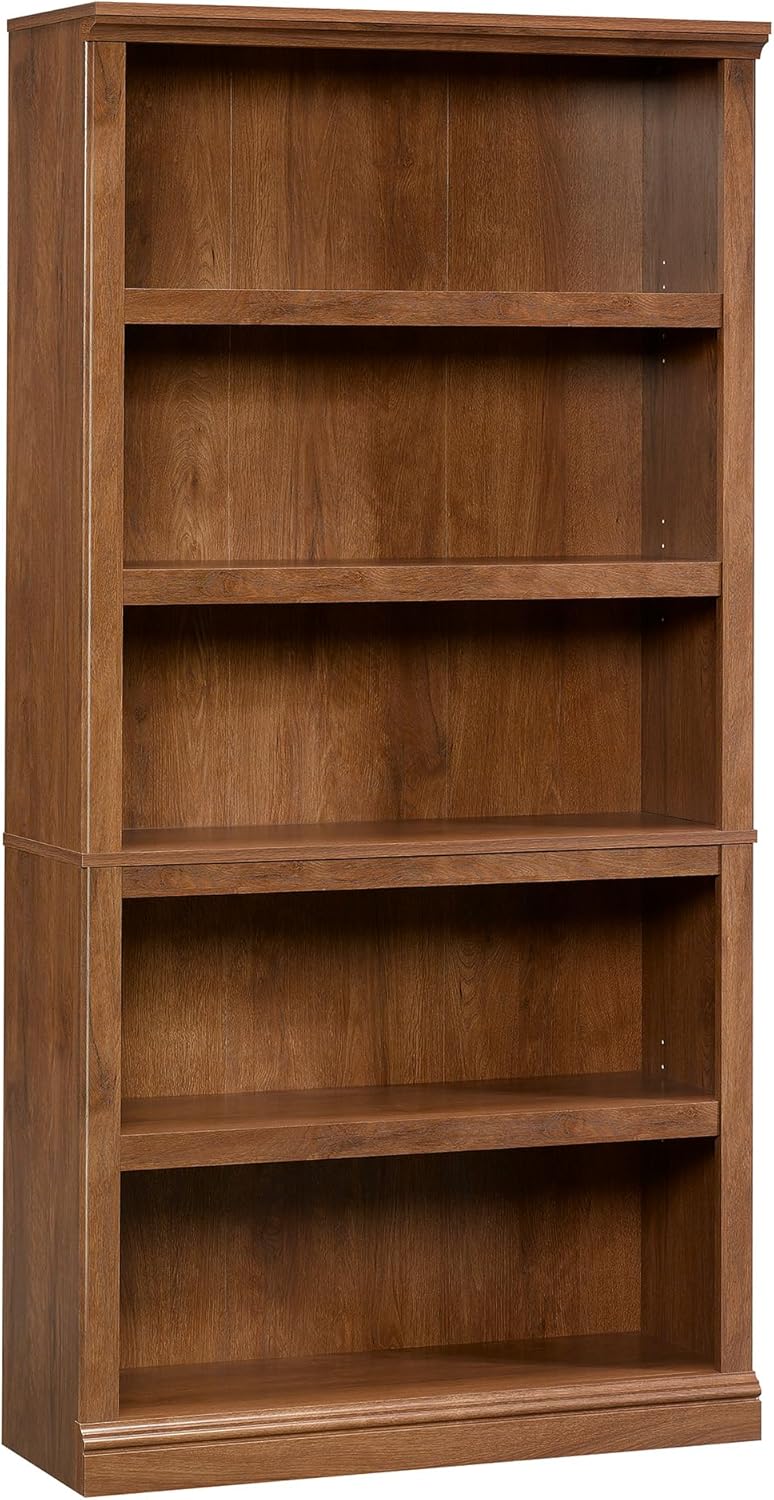 Sauder Miscellaneous Storage 5 Split Bookcase/Book Shelf, L: 35.28" x W: 13.23" x H: 69.76", - B004HBCVGE