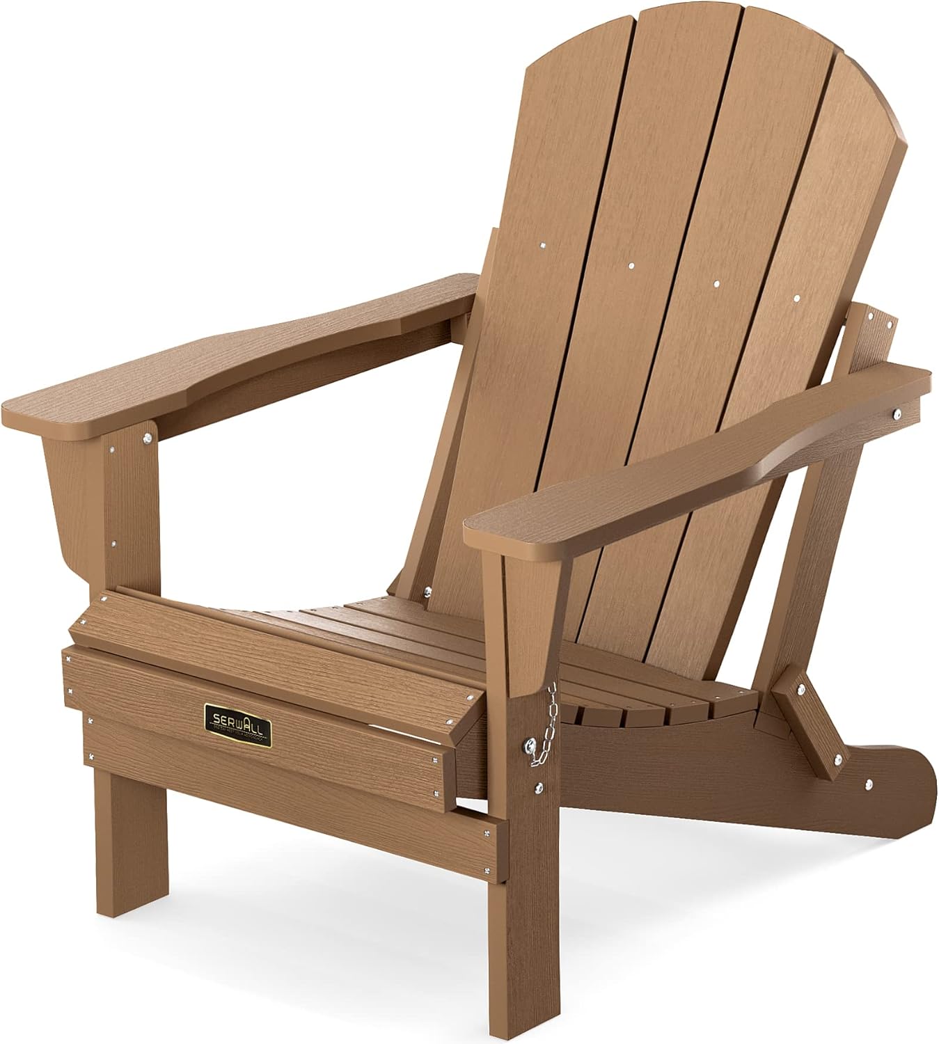 SERWALL Folding Adirondack Chair Set of 4 Outdoor Chairs Painted Adirondack Chair Weather Resistant - B0CCVGSDJK
