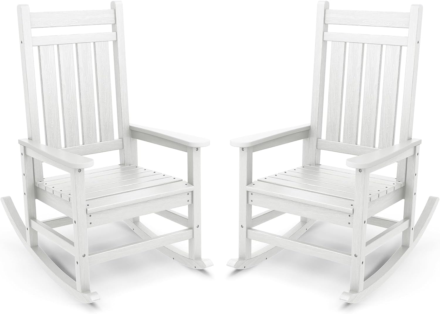 SERWALL Outdoor Rocking Chair, HDPE Rocking Chair for Adults, All Weather Porch Rockers for Lawn - B0BS6DMHJ6
