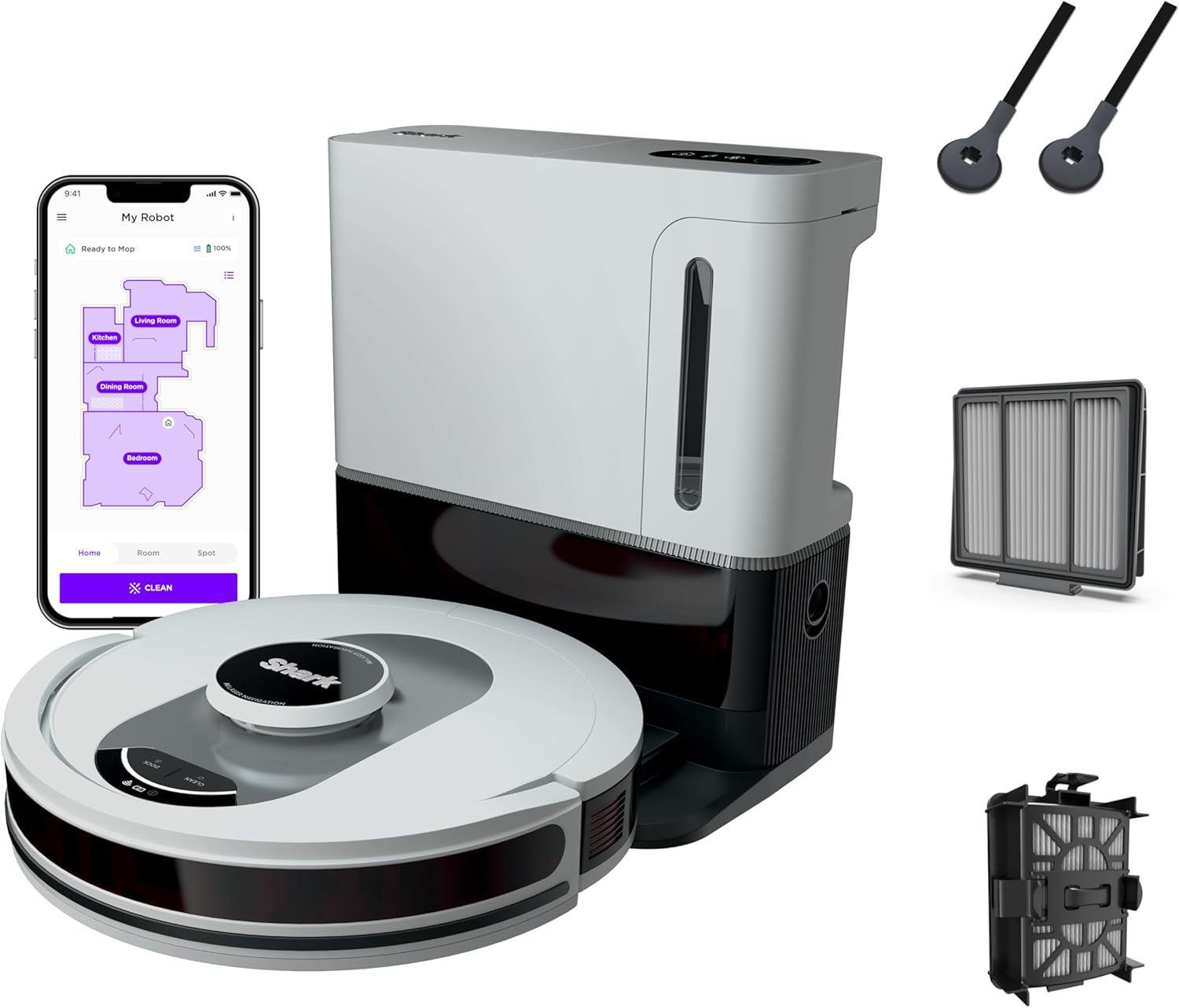 Shark AI Ultra Voice Control Robot Vacuum with Matrix Clean Navigation, Home Mapping, 60-Day Capacit - B09T4YZGQR