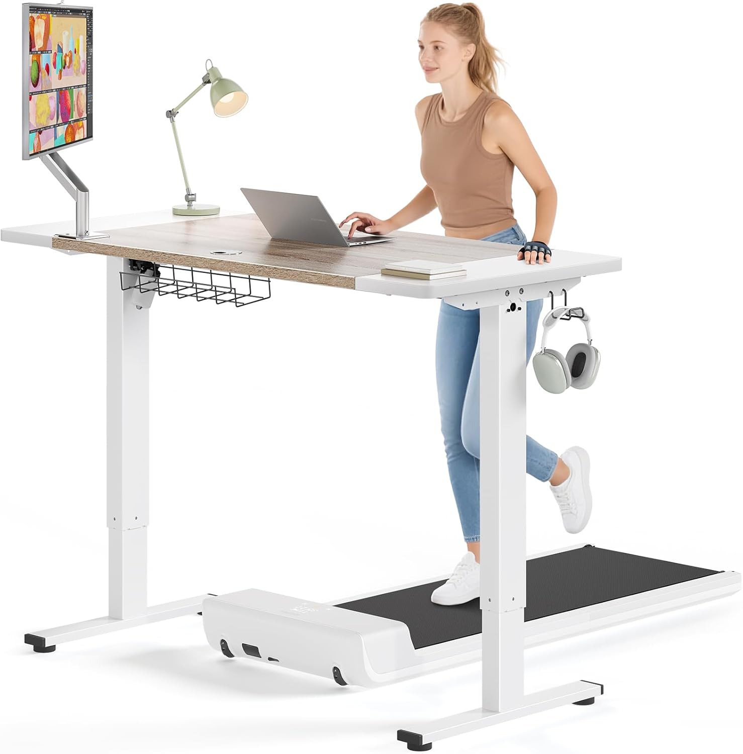 SIAGO Electric Standing Desk Adjustable - 63 x 24 Inch Sit Stand up Desk with - B0CVVK2ZJD