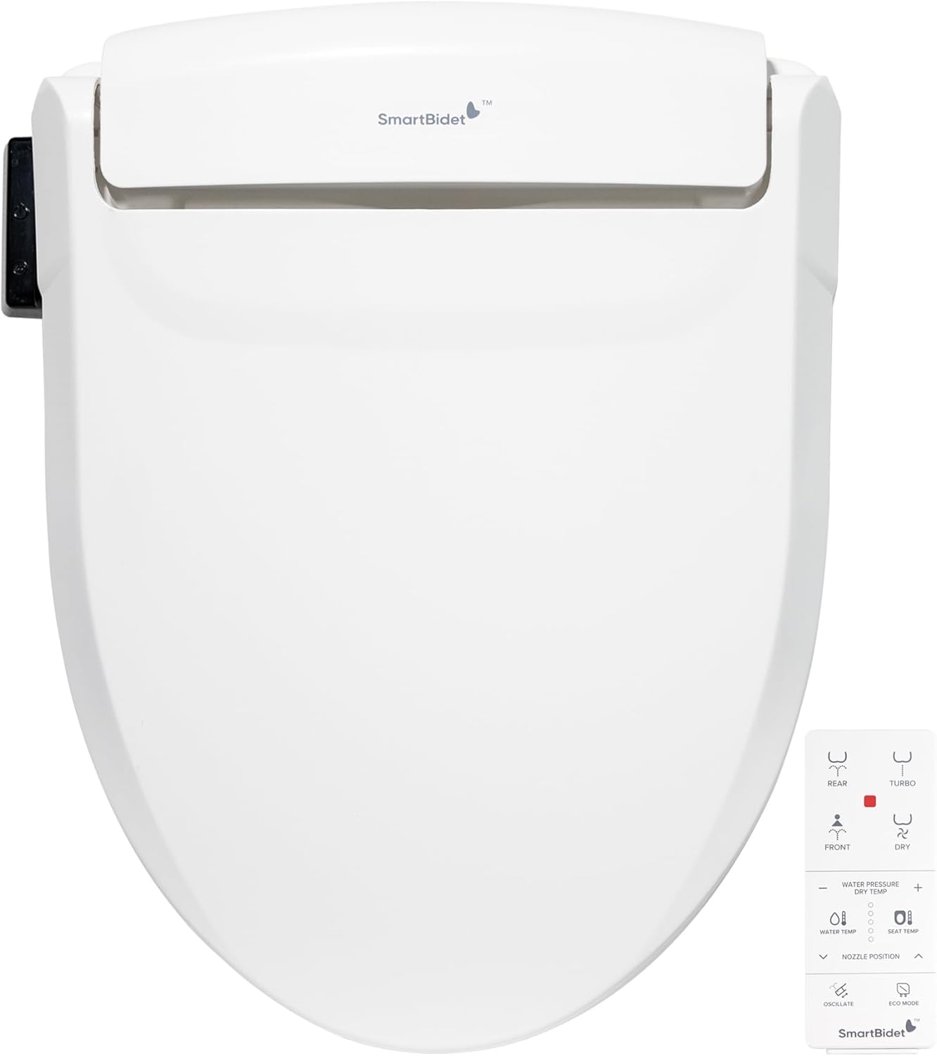 SmartBidet SB-1000WE Electric Bidet Toilet Seat with Heated Seating, Warm Air Dryer, Temperature Con - B0128T2HQK