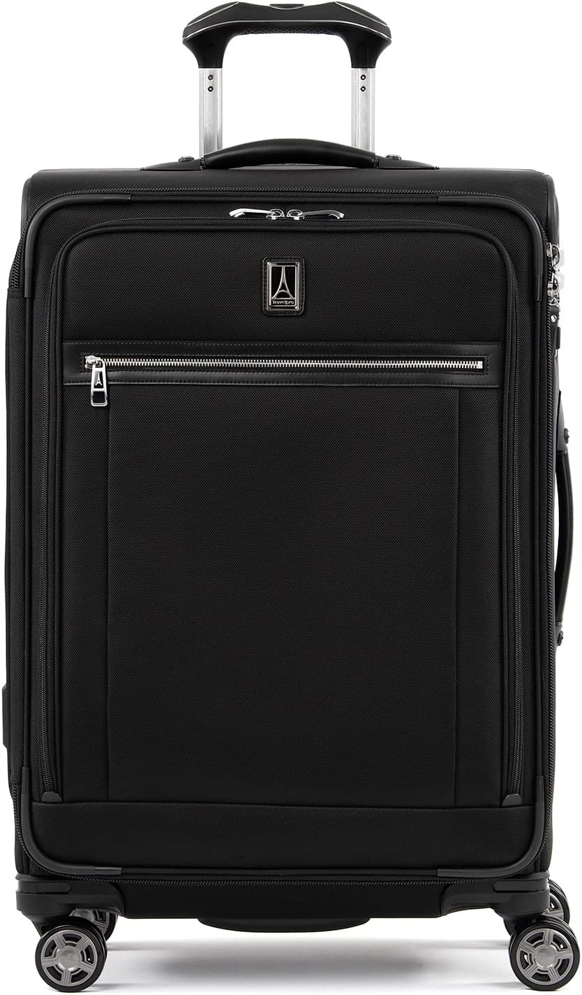 Travelpro Platinum Elite Softside Expandable Checked Luggage, 8 Wheel Spinner Suitcase, TSA Lock, Me - B01MG6GKF3
