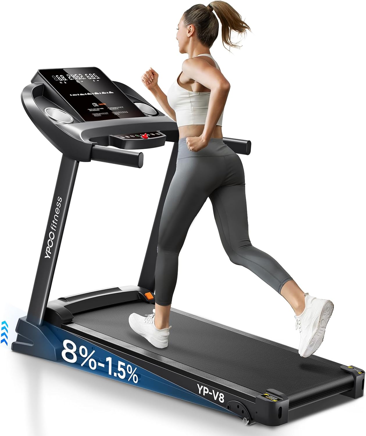 Treadmills for Home Use, Walking Pad Treadmill with Incline, Auto Foldable Treadmills for Home, 8.0 - B0D9VPS7CP