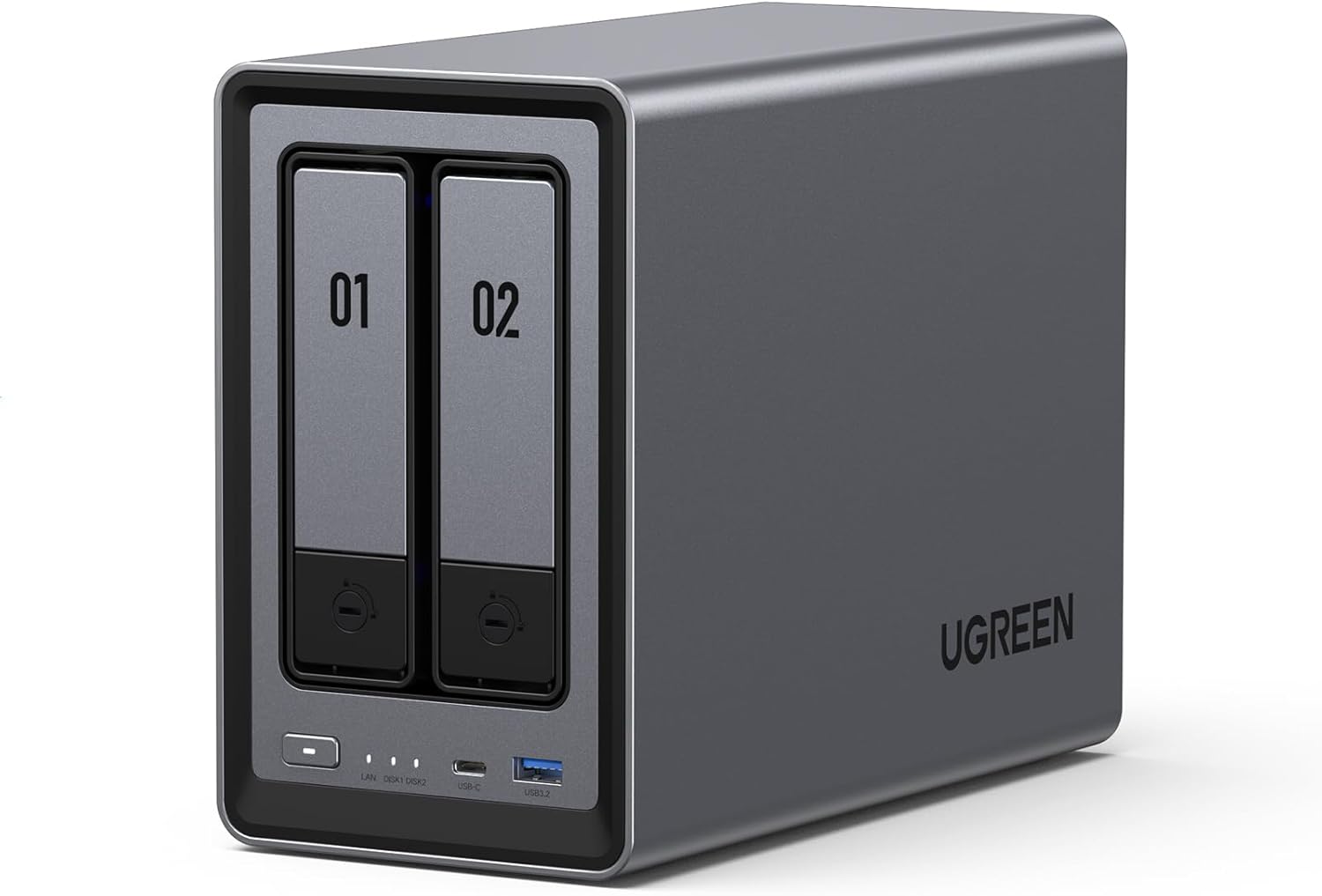 UGREEN NASync DXP2800 2-Bay Desktop NAS, Intel N100 Quad-core CPU, 8GB DDR5 RAM, 2.5GbE, 2 - B0D22HBFK1