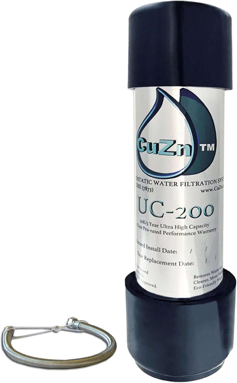 Under Sink Water Filter for Sink Faucet by CuZn, 5 Year Filtration Life, Reduces PFAs, - B000923524