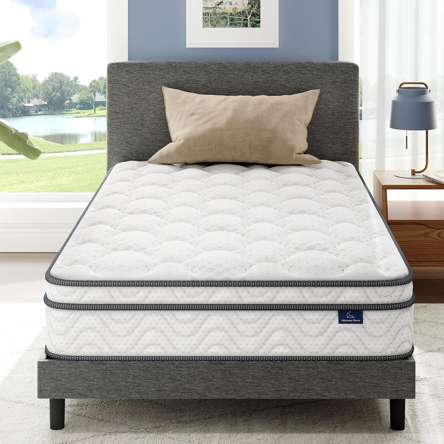 Vesgantti 12 inch Twin Size Mattress, Hybrid Single Mattress in a Box with Memory Foam - B08DFS3NQP