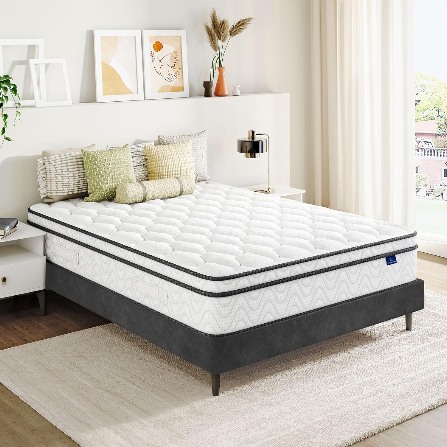 Vesgantti King Size Mattress, 14 Inch Hybrid Mattress in a Box with Breathable Memory Foam - B0C85J9B7D