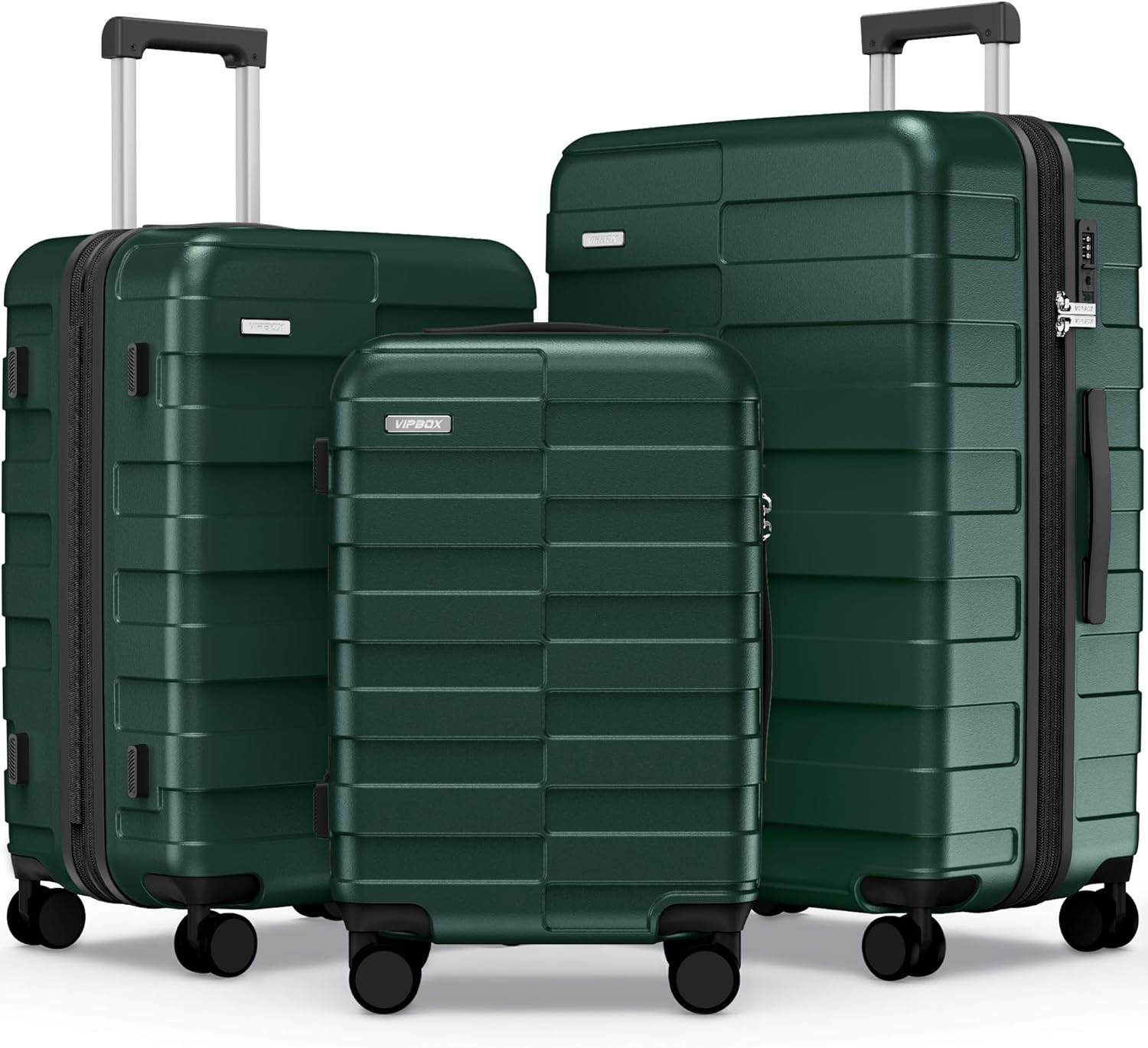 Vipbox Luggage Sets 3 Piece (3-YEARS VIP SERVICE) Hardside Expandable Ultra Durable Polycarbonate Li - B0DJNT73T7