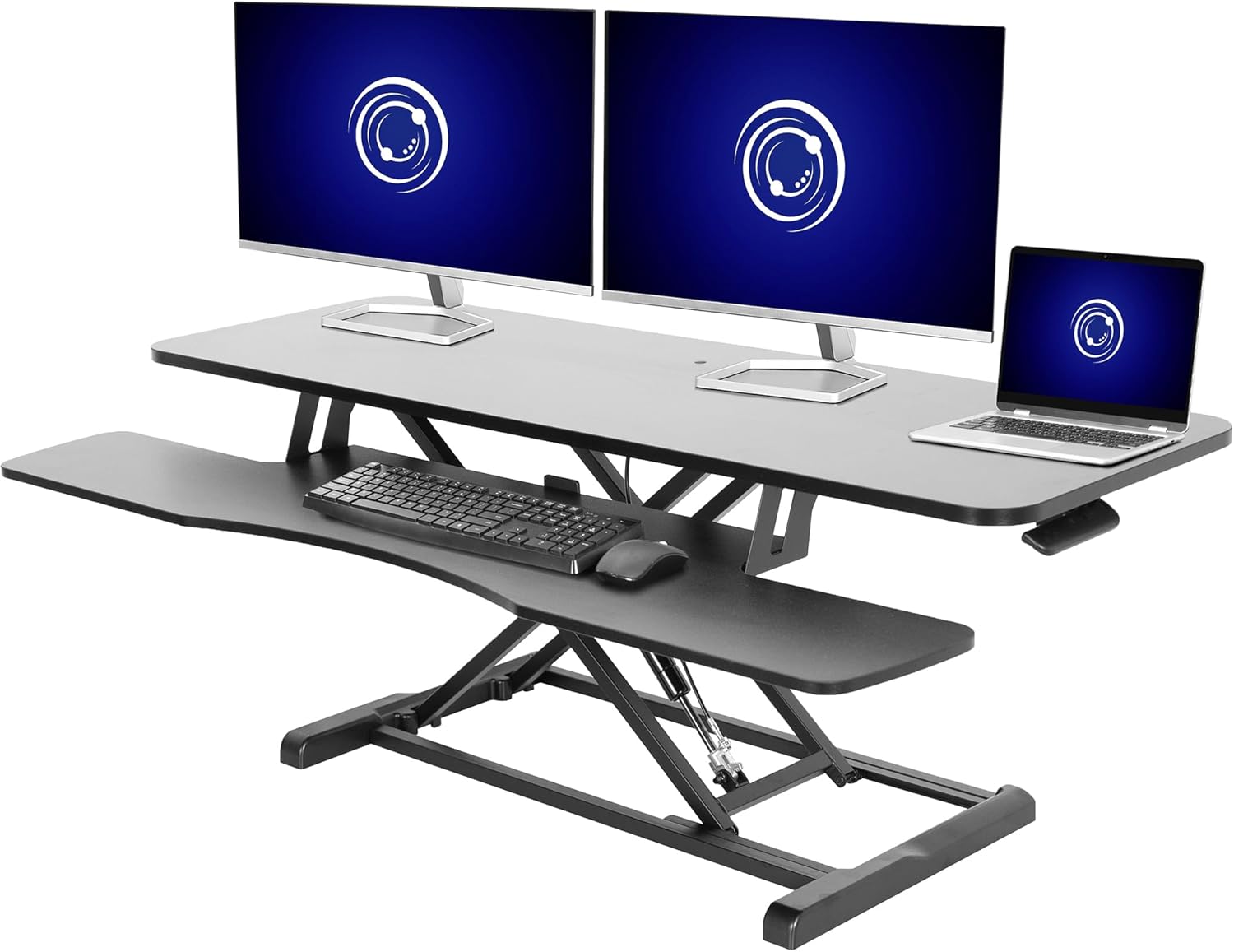 VIVO 48 inch Desk Converter, K Series, Height Adjustable Sit to Stand Riser, Dual Monitor - B0CG7HG8L1