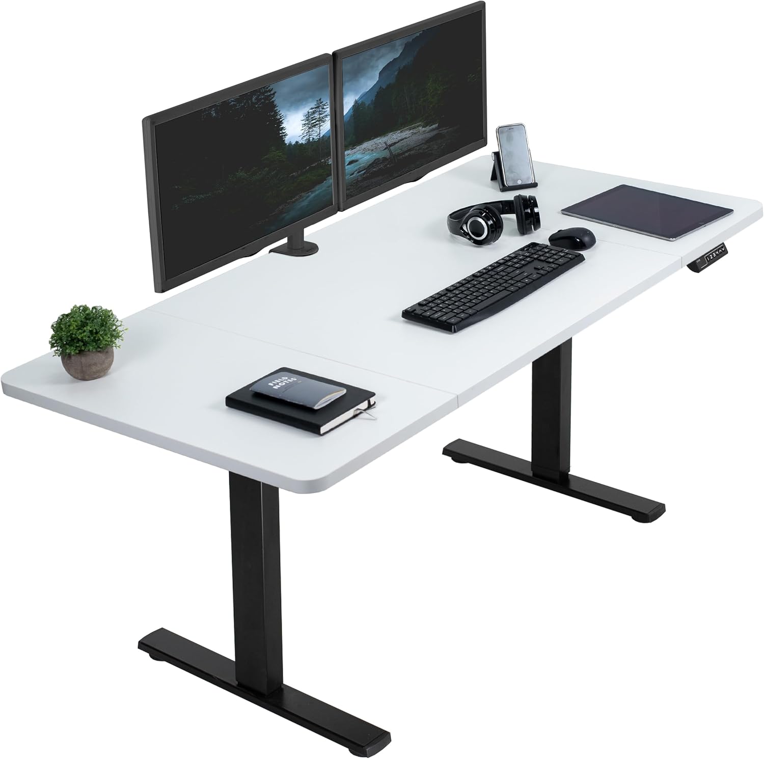 VIVO Electric 60 x 30 in Standing Desk, Memory Height Adjustment, 1B Series, White Top - B0CH1WHB3Q