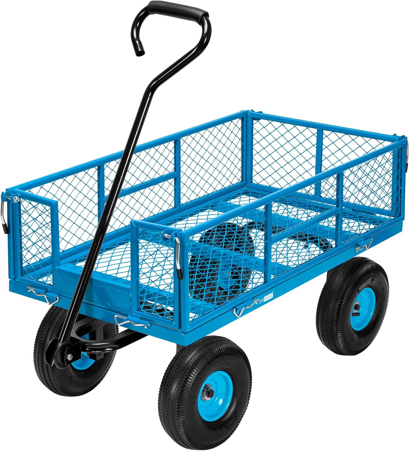VIVOHOME Heavy Duty 880 Lbs Capacity Mesh Steel Garden Cart Folding Utility Wagon with Removable - B08GPL9CD1