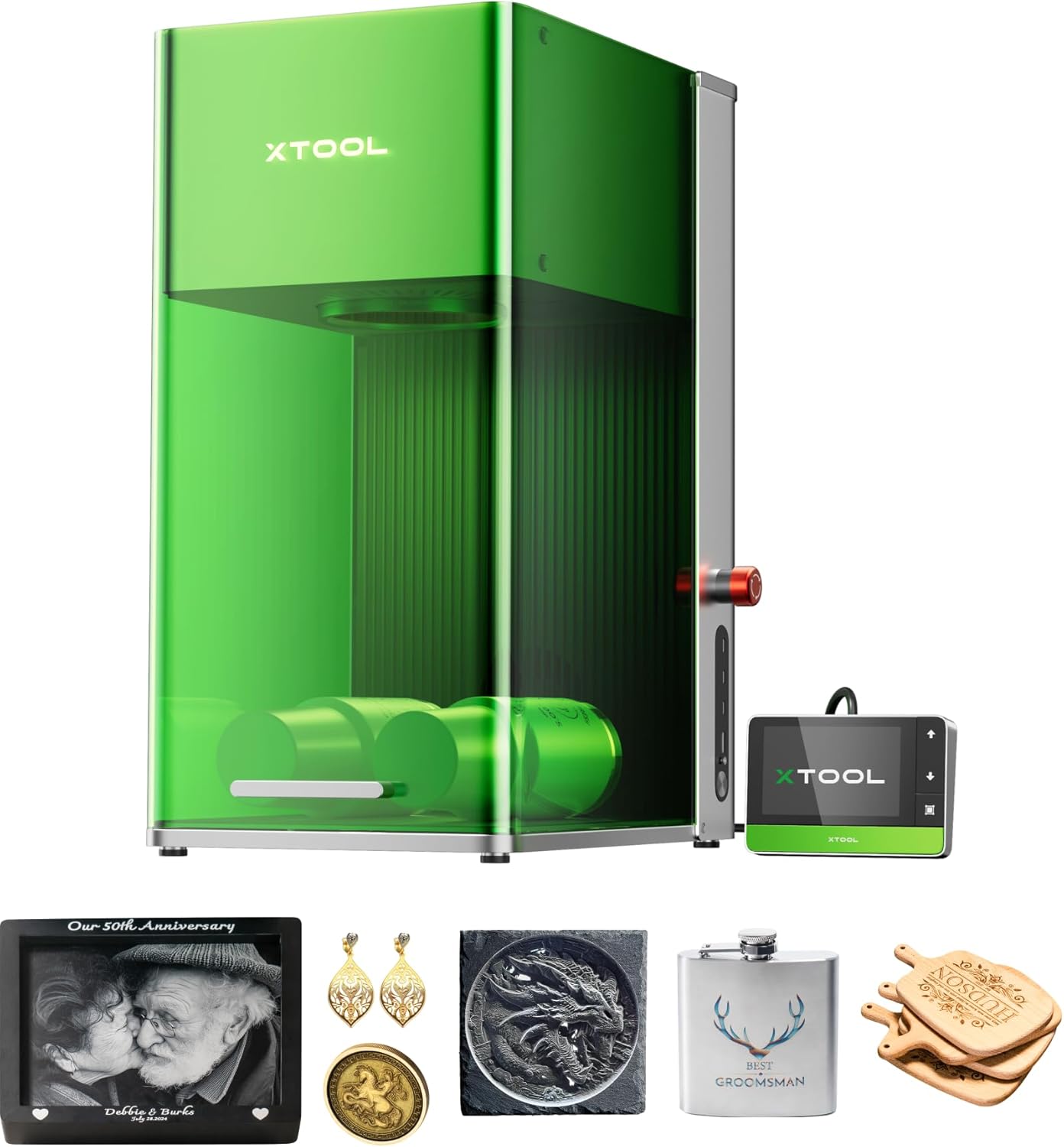 xTool F1 Ultra 20W Fiber & Diode Dual Laser Engraver, 10000mm/s Ultra Fast Laser Engraver - B0D9Q787GN