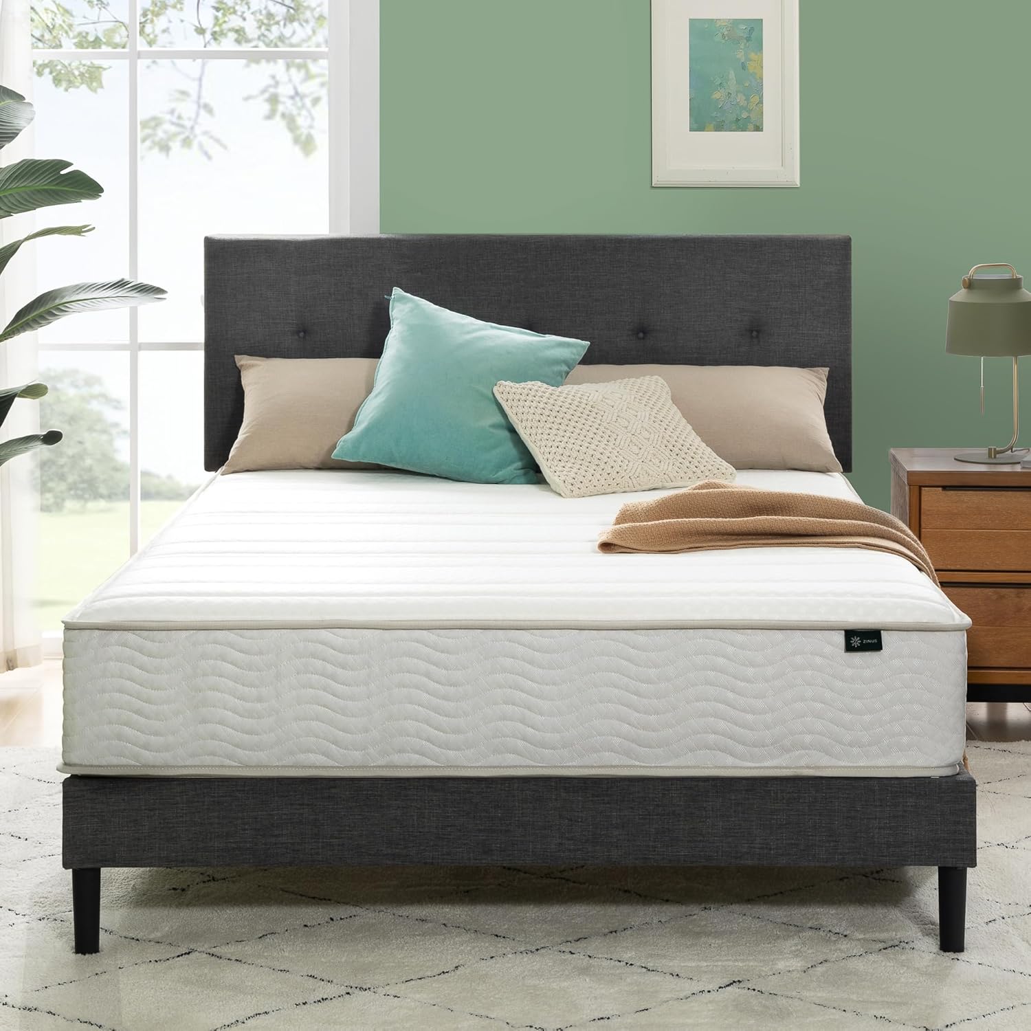 ZINUS 10 Inch Foam and Spring Hybrid Mattress [New Version], Full, Fiberglass Free, Medium Firmness, - B0CKYSTJRM