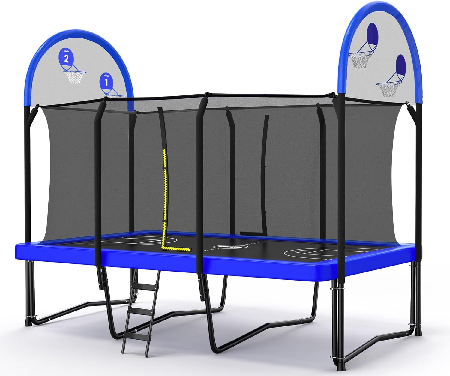 Zupapa 1500LBS Weight Capacity Rectangle Trampoline 10x17FT 9X15FT 8X14FT Outdoor Square Gymnastics - B0D86LJGTS
