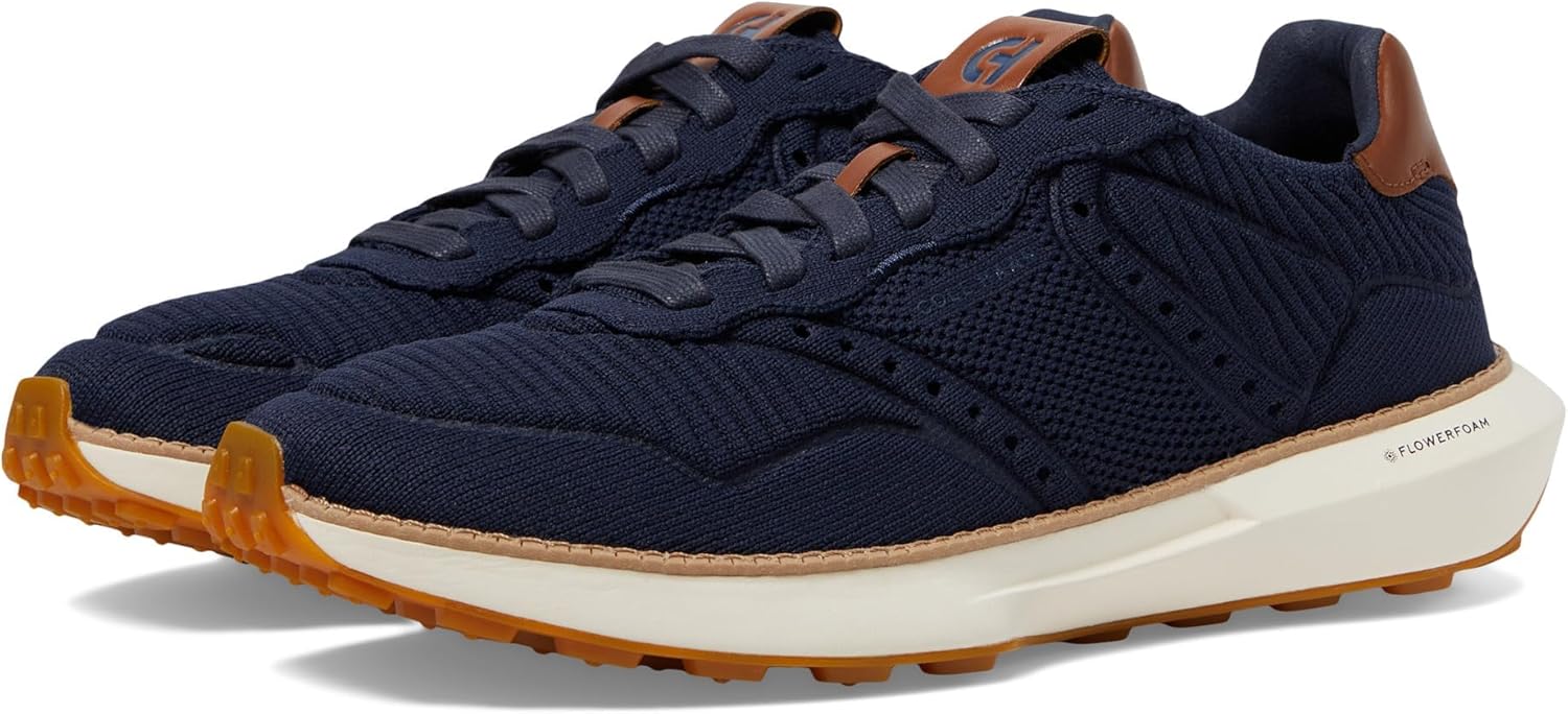 Cole Haan Men's Grandpro Ashland Stitchlite Sneaker, Navy Blazer/British Tan/Ivory, 10 Wide - B0CB9F8HWB