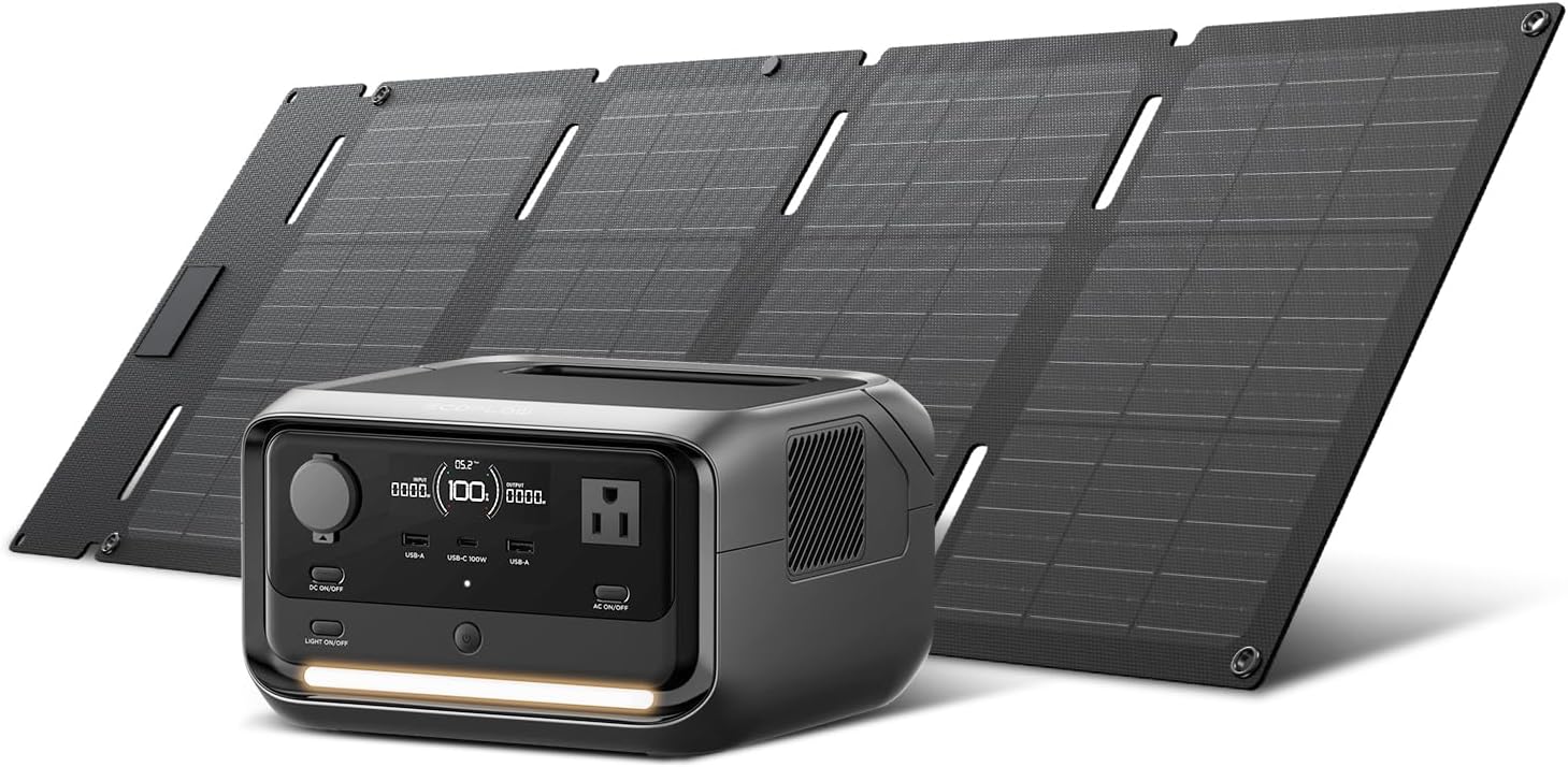 EF ECOFLOW Solar Generator RIVER 3 Plus with 45W Solar Panel, 286Wh Portable Power Station - B0DCFZ5SLS