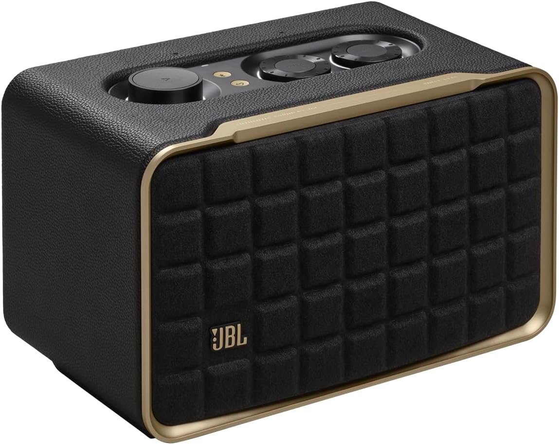 JBL Authentics 200 - Retro Style Smart Home Speaker with Built in Wi-Fi, Bluetooth and - B0CCK25S7Z