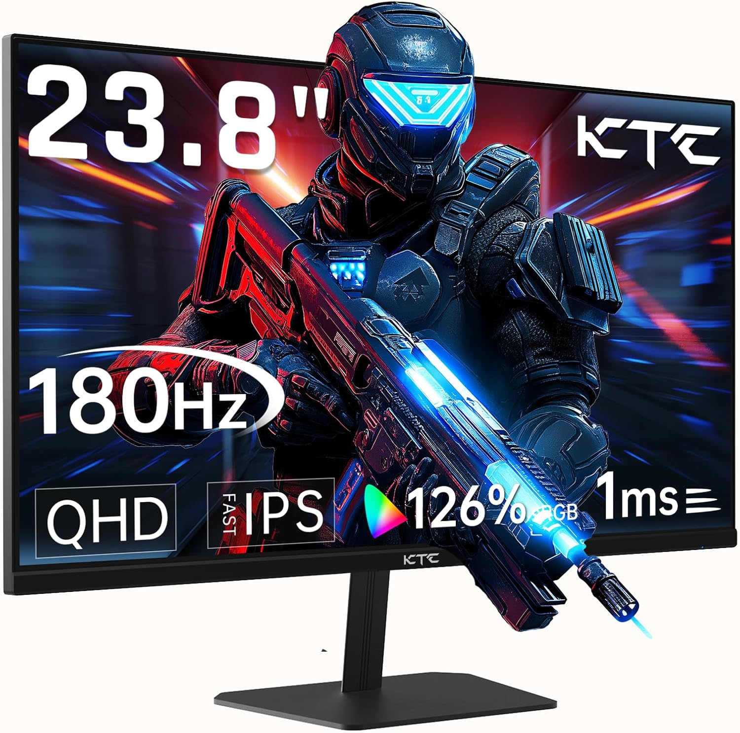 KTC 24 Inch 180Hz Gaming Monitor, 2K QHD Fast IPS PC Gaming Monitor, 1440p 1ms - B0DM17J2VC