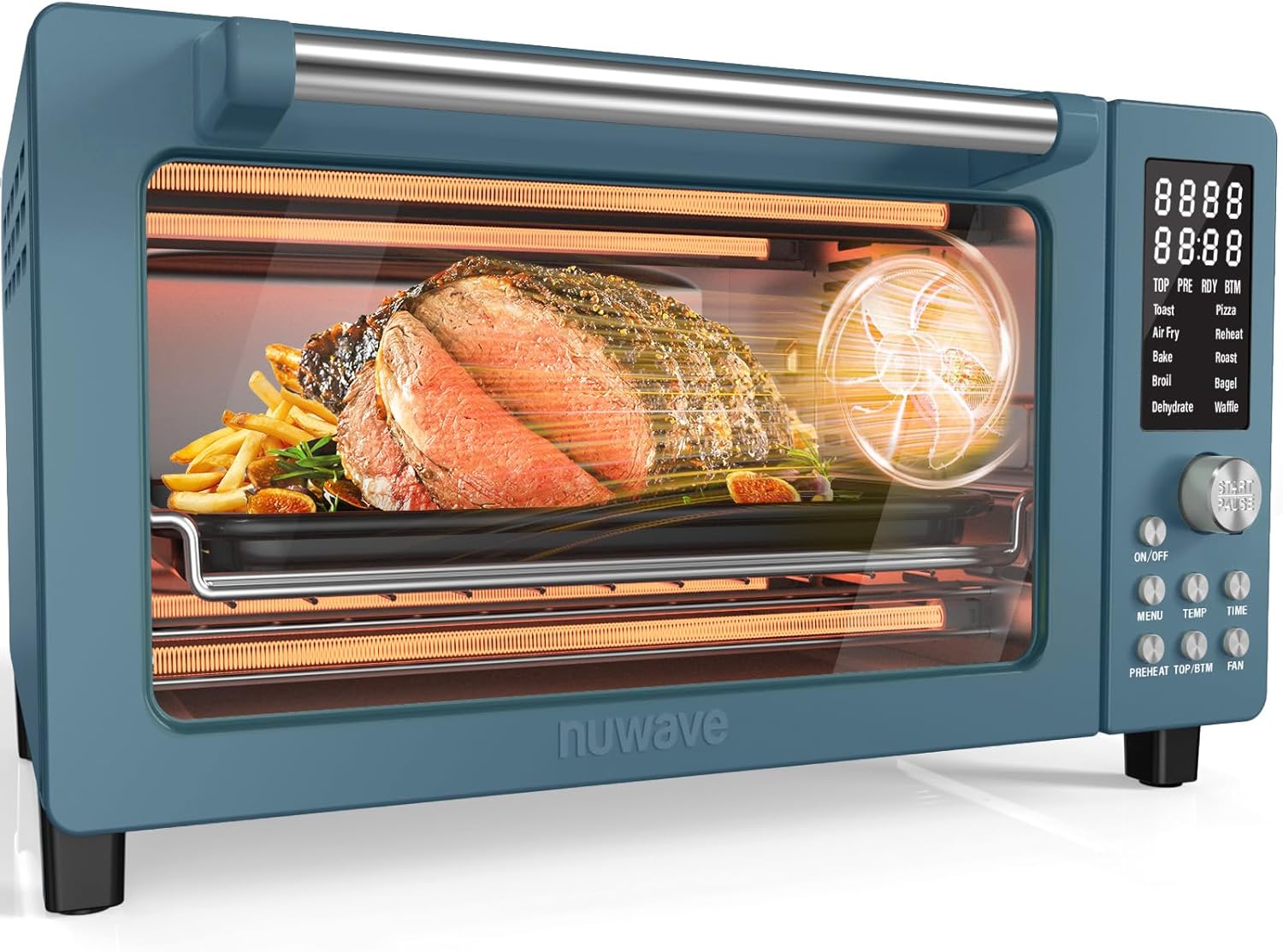 Nuwave Bravo Pro Smart Air Fryer Toaster Oven Combo, Airfryer Convection Oven Countertop, 10-in-1 Fu - B0DCGGYKTK