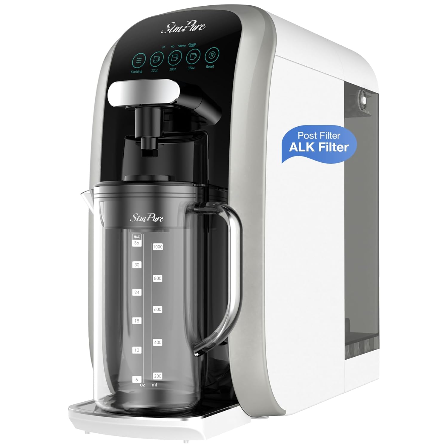 SimPure Y7T-BW-A Countertop Reverse Osmosis Water Filter, NSF/ANSI 58 Certified, 5 Stage RO Water Fi - B0DNZ3X1NK